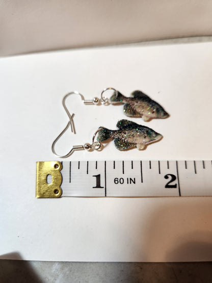 Crappie French wire earrings