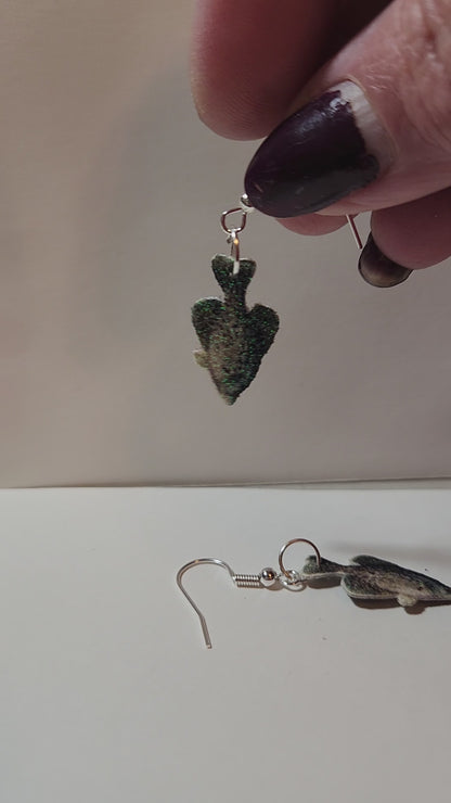 Crappie French wire earrings