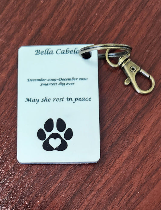 Pet memorial keychains - CM Custom CreationsPet memorial keychainsKeychainCM Custom Creations